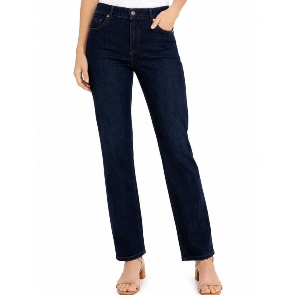 Isaac Mizrahi Stretch Denim Jeans Straight Leg Size 10